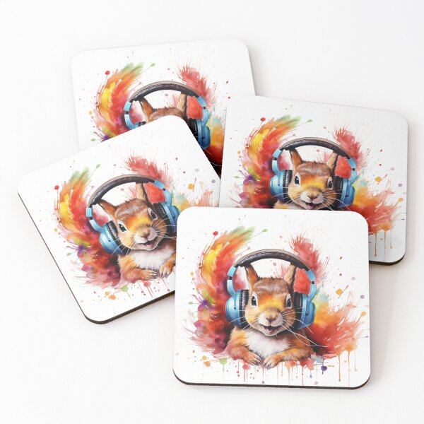 Item preview, Funny Squirrel listening to music designed and sold by PrzemekJAS.