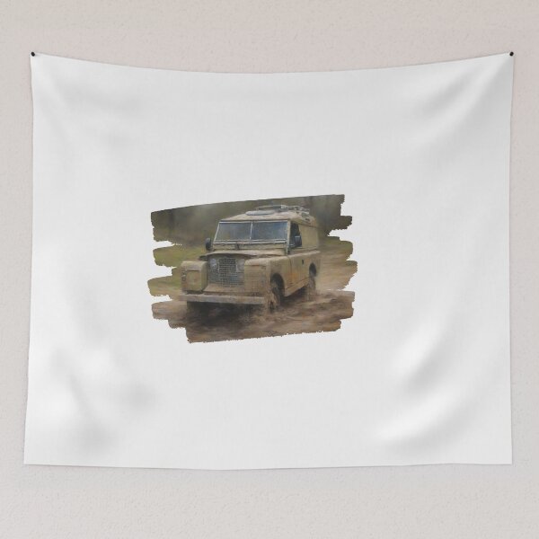 Item preview, Watercolor of Old Off-roader taking on the mud,  designed and sold by Timparkes.