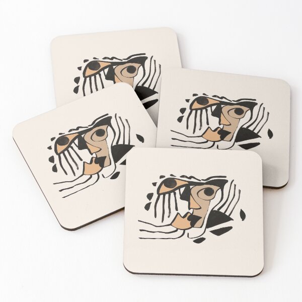 Item preview, Abstract Cubist Portrait of 3 faces designed and sold by neomadesigns.