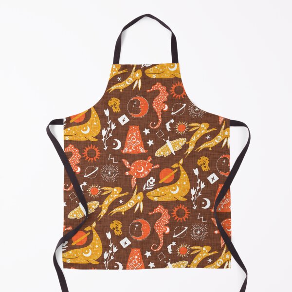 Item preview, Dream Night 70s Brown - Whale - Whimsical Animals - Turtle - Stars - Moon- Moths designed and sold by susycosta.