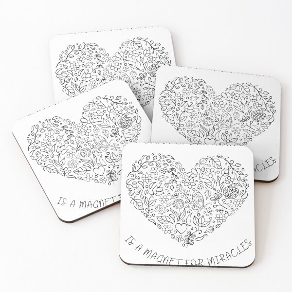 Item preview, A grateful heart is magnet for miracles motivational quote designed and sold by Ellimade.