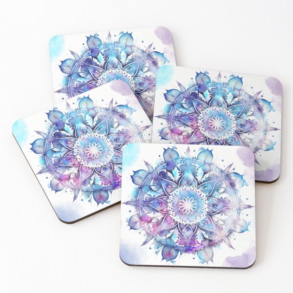Item preview, Watercolor Mandala - A Harmony of Blue and Azure Hues designed and sold by VeronicArt85.