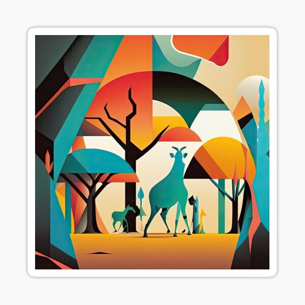 Item preview, African Savanna Bauhaus Design designed and sold by ArtificialGenes.
