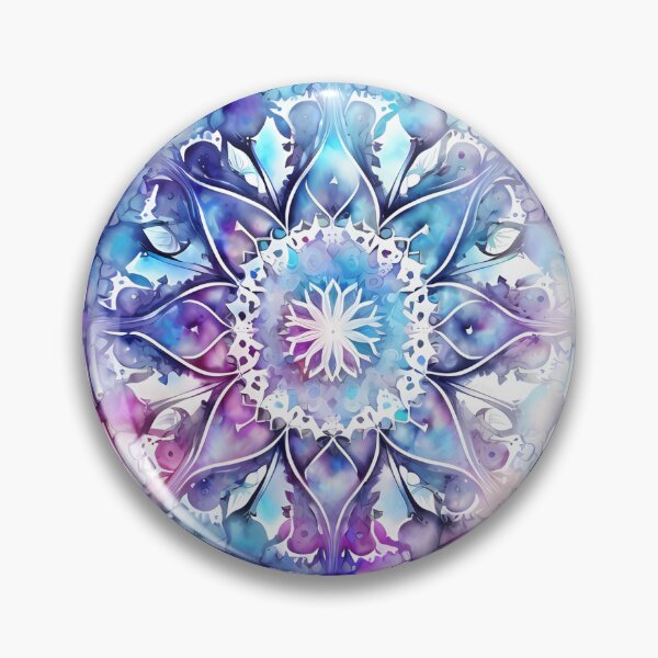 Item preview, Watercolor Mandala - A Harmony of Blue and Azure Hues designed and sold by VeronicArt85.
