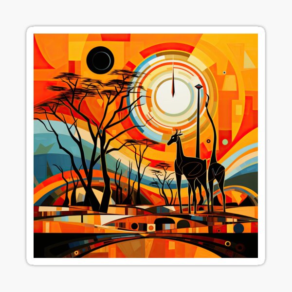 Item preview, African Savanna Bauhaus Design designed and sold by ArtificialGenes.