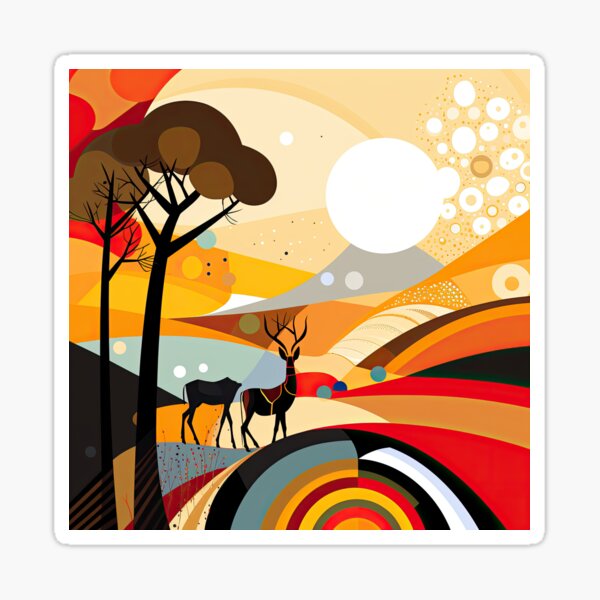 Item preview, African Savanna Bauhaus Design designed and sold by ArtificialGenes.