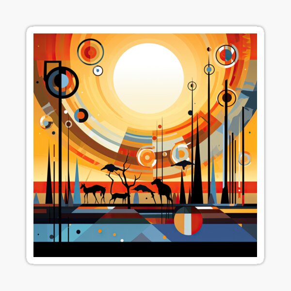 Item preview, African Savanna Bauhaus Design designed and sold by ArtificialGenes.