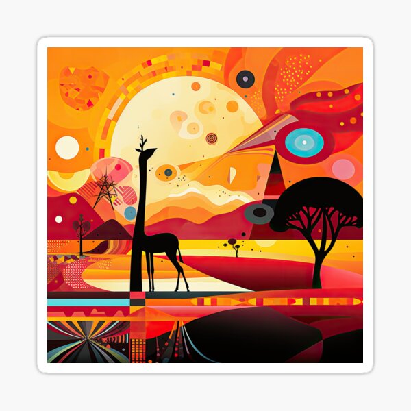 Item preview, African Savanna Bauhaus Design designed and sold by ArtificialGenes.