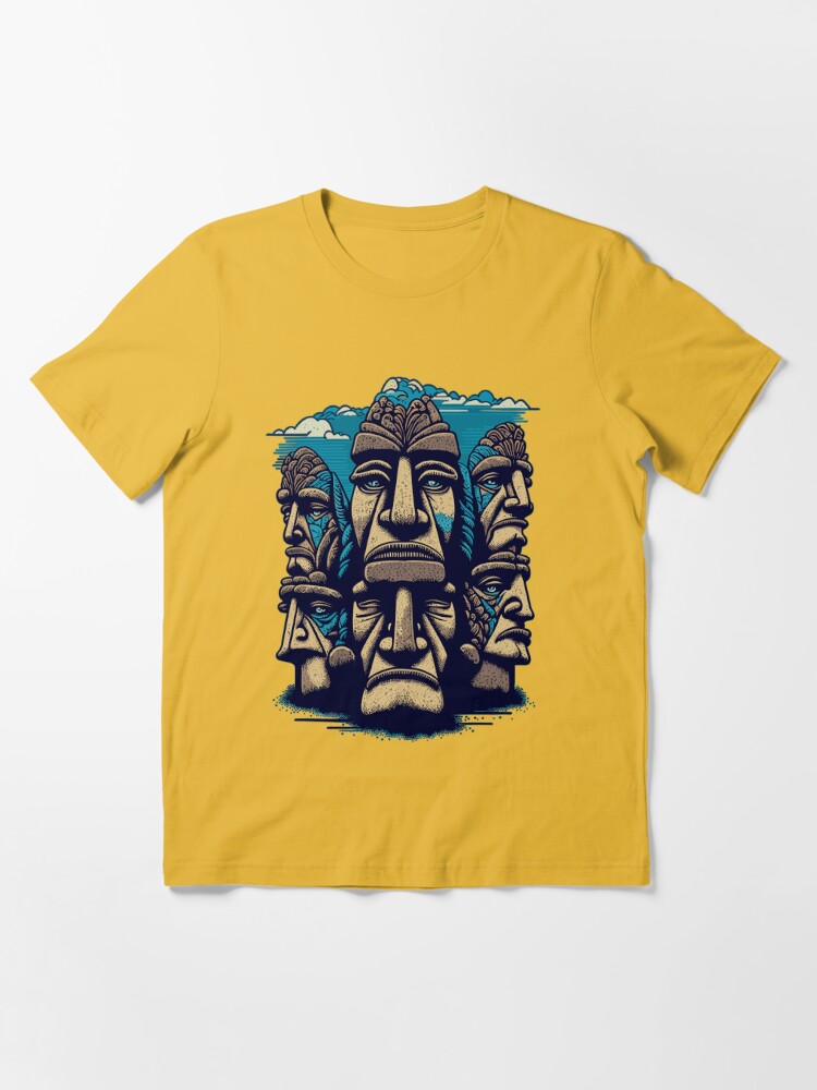 Easter Island Heads T-Shirts, Easter Island T-Shirts, Moai T-Shirts,  Archaic T-Shirts, Spiritual Connection T-Shirts, Moai Emoji T-Shirts  Essential T-Shirt for Sale by urbantod