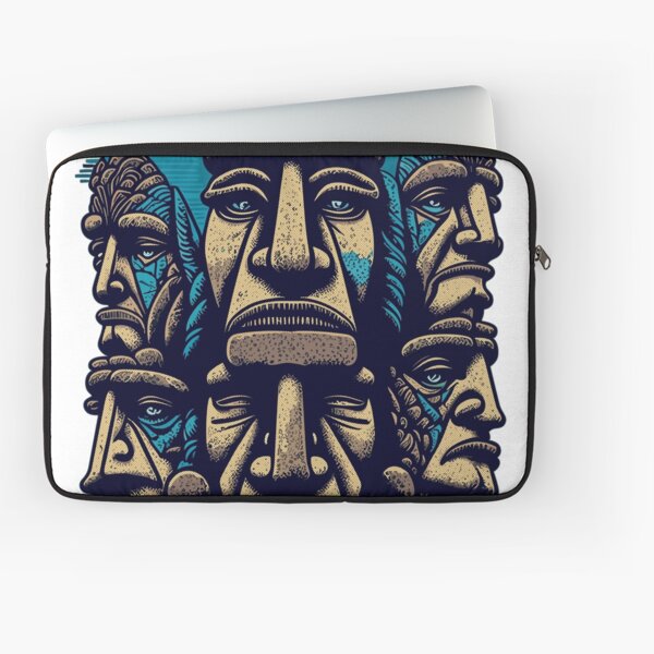 Moai Emoji Laptop Sleeves for Sale