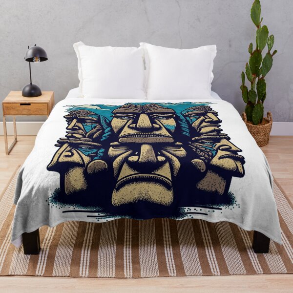 Moyai Emoji Moai Emoji Easter Island Black Comforter for Sale by  BunkerBunch