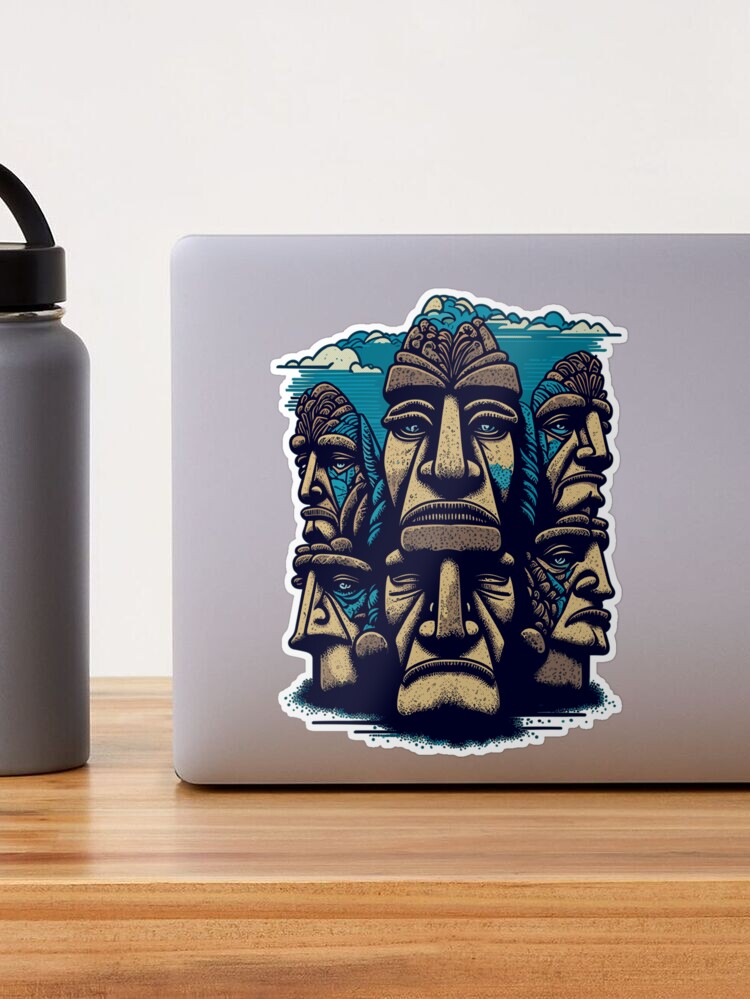 Moai Easter Island Head Statue Emoji Meme Sticker for Sale by