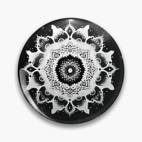 Item preview, Midnight Serenity: Watercolor Mandala in Enigmatic Black designed and sold by VeronicArt85.