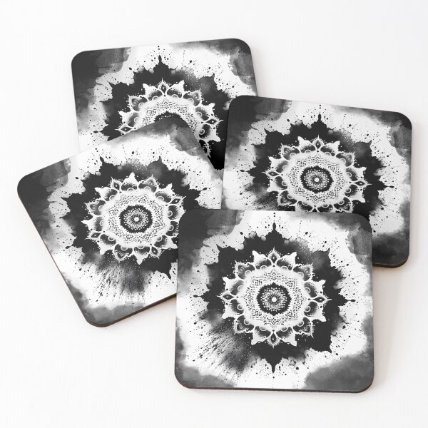 Item preview, Midnight Serenity: Watercolor Mandala in Enigmatic Black designed and sold by VeronicArt85.