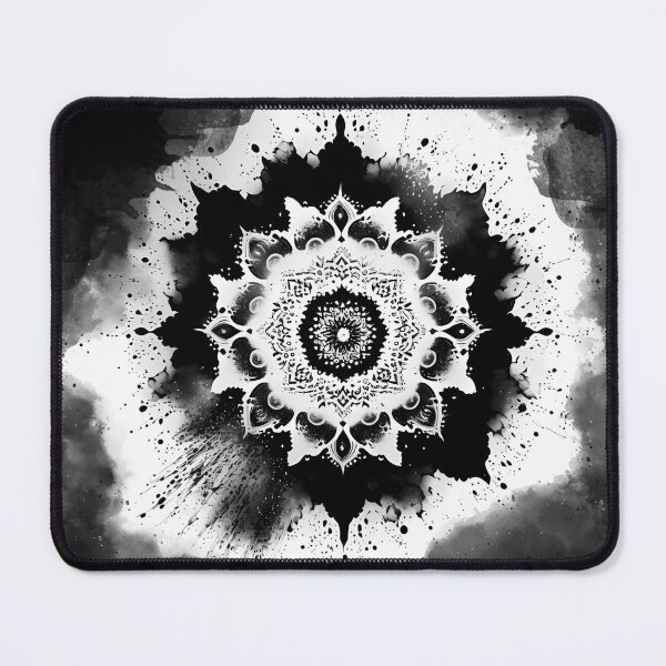 Item preview, Midnight Serenity: Watercolor Mandala in Enigmatic Black designed and sold by VeronicArt85.