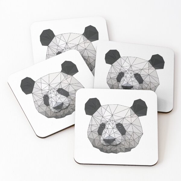 Item preview, Panda bear low poly art polygonal triangle shapes designed and sold by wejollydigitals.