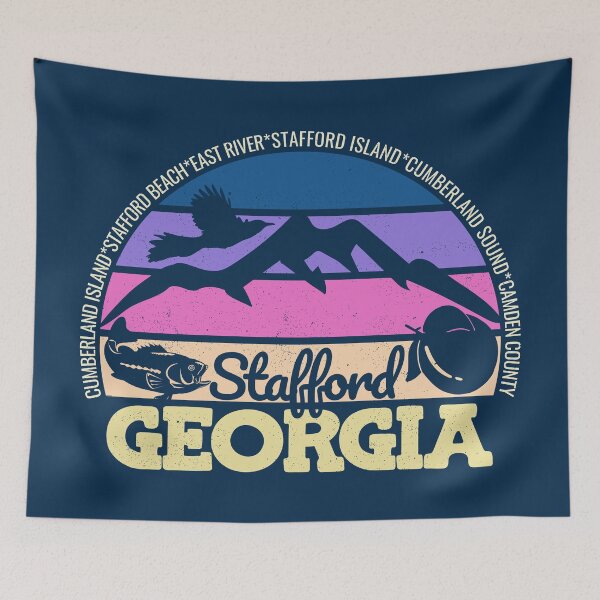 Item preview, Stafford Georgia Sunset Retro Vintage Local Pride Logo designed and sold by CRHPOD20.