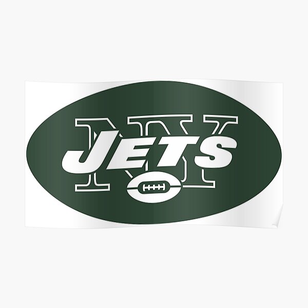 New York Jets Sports Poster, New York JETS Artwork, Jets in front of N –  McQDesign