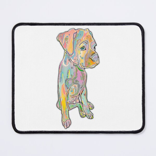 Item preview, Colorful Pretty Pastels Boxer Puppy Painting Print designed and sold by cherdoodles.