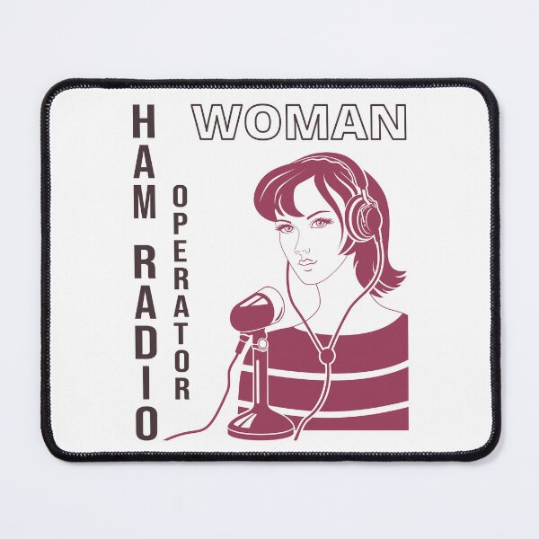 Item preview, Woman HAM Radio Operator two-colors var-1 designed and sold by tuzlay.