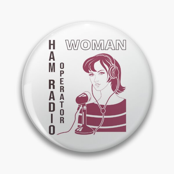 Item preview, Woman HAM Radio Operator two-colors var-1 designed and sold by tuzlay.