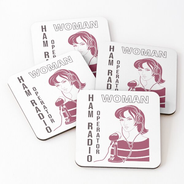 Item preview, Woman HAM Radio Operator two-colors var-1 designed and sold by tuzlay.