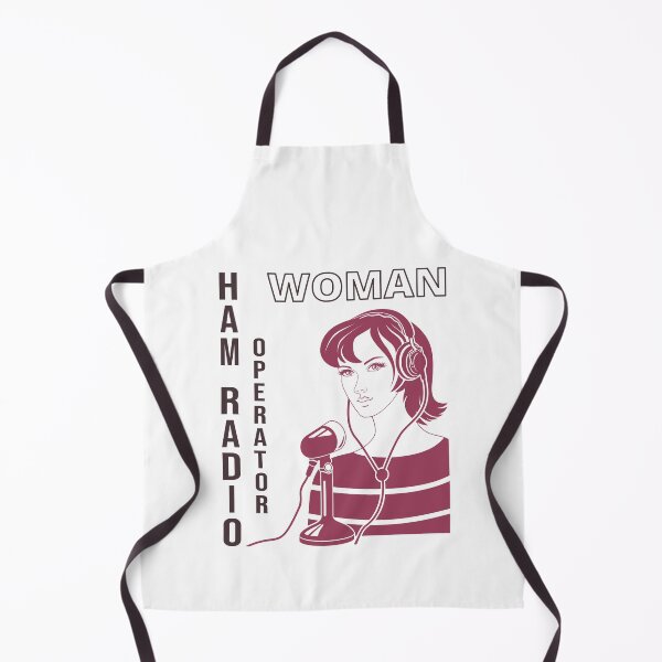Item preview, Woman HAM Radio Operator two-colors var-1 designed and sold by tuzlay.