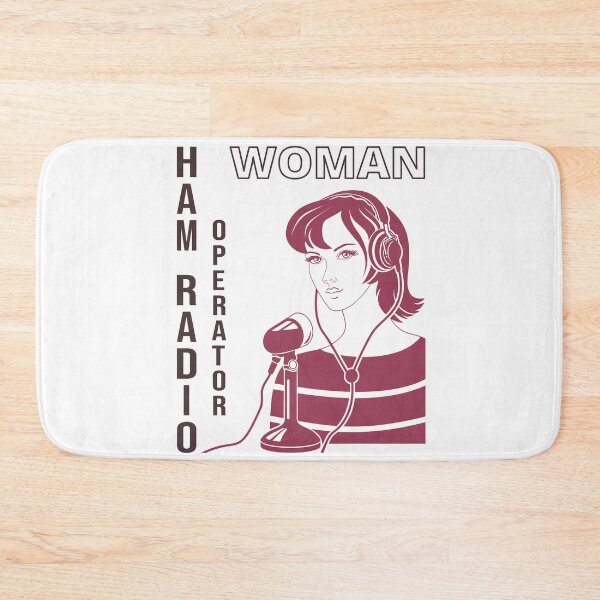 Item preview, Woman HAM Radio Operator two-colors var-1 designed and sold by tuzlay.