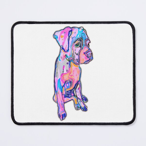 Item preview, Colorful  Pastel Boxer Puppy Painting Print designed and sold by cherdoodles.