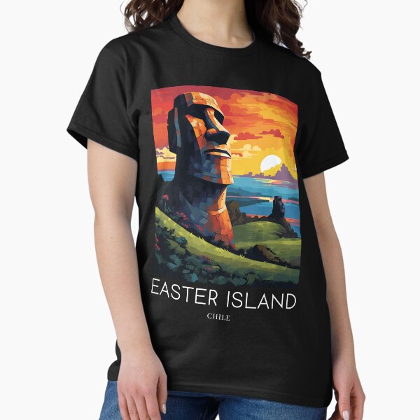 Item preview, A Pop Art Travel Print of Easter Island - Chile designed and sold by StudioRedKoala.
