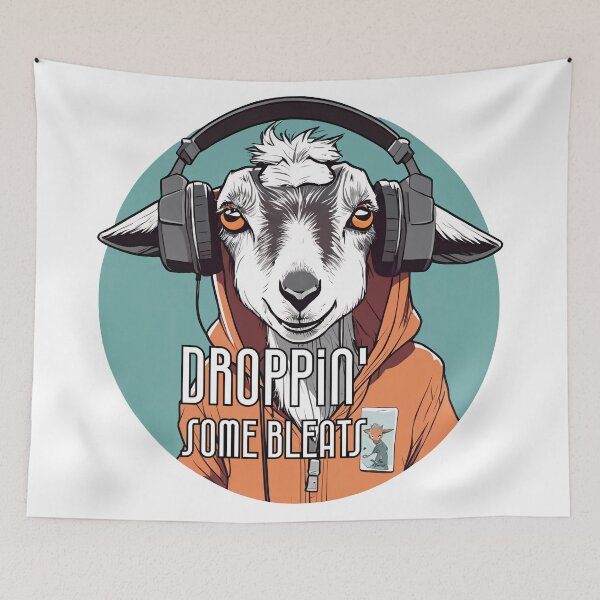 Item preview, Droppin' Some Bleats - Tego the GOAT designed and sold by ILikeToasters.