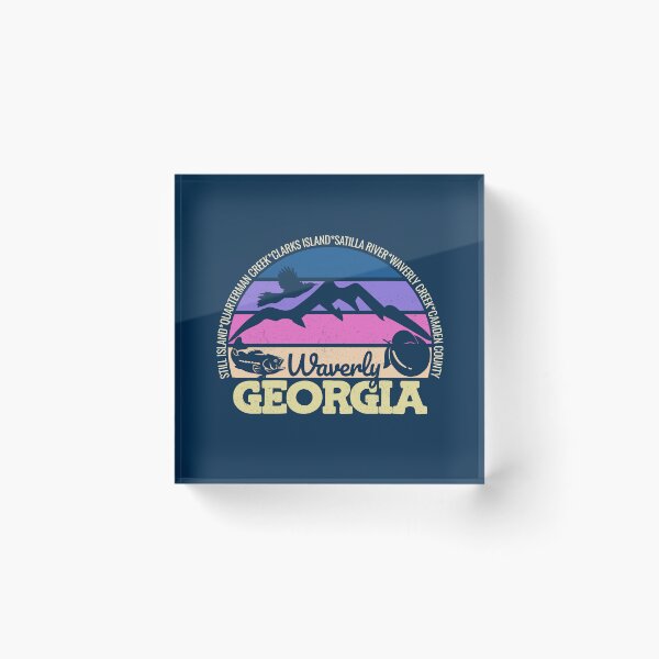 Item preview, Waverly Georgia Sunset Retro Vintage Local Pride Logo designed and sold by CRHPOD20.
