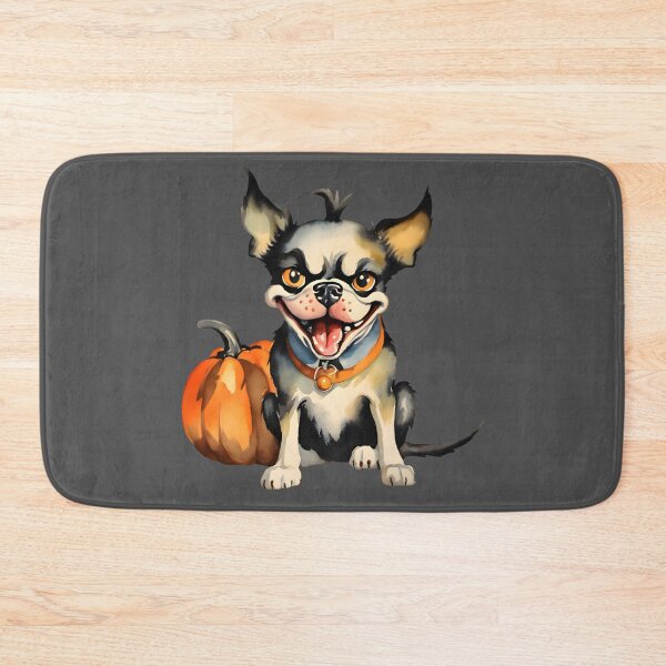 Item preview, Scary Halloween Dog Protects His Pumpkin designed and sold by BloomCatB.
