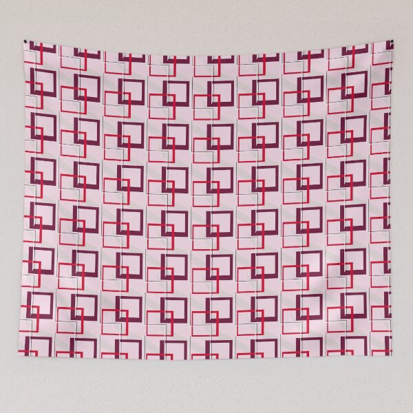 Item preview, Strawberry Sixties Square Repeating Pattern designed and sold by kernowerno.