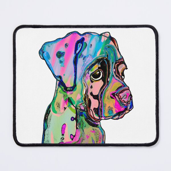 Item preview, Colorful Rainbow Boxer Puppy Painting Print designed and sold by cherdoodles.