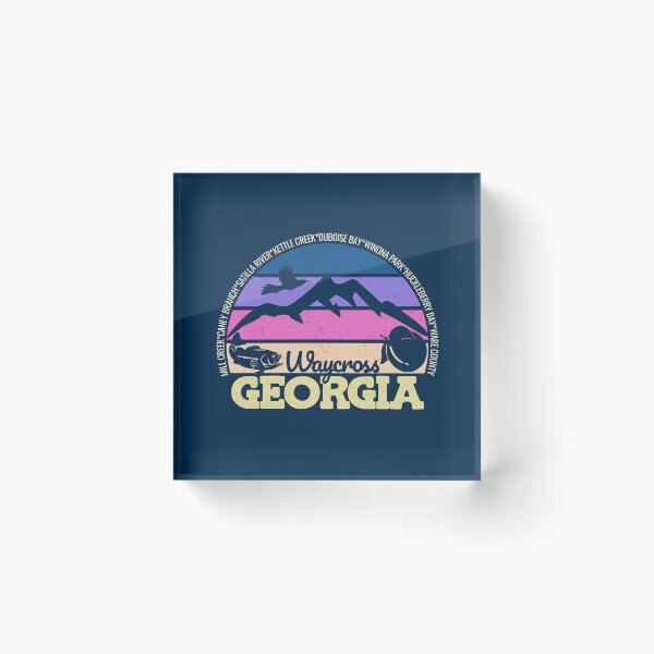 Item preview, Waycross Georgia Sunset Retro Vintage Local Pride Logo designed and sold by CRHPOD20.