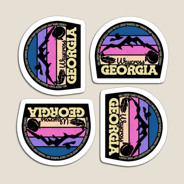 Item preview, Waycross Georgia Sunset Retro Vintage Local Pride Logo designed and sold by CRHPOD20.