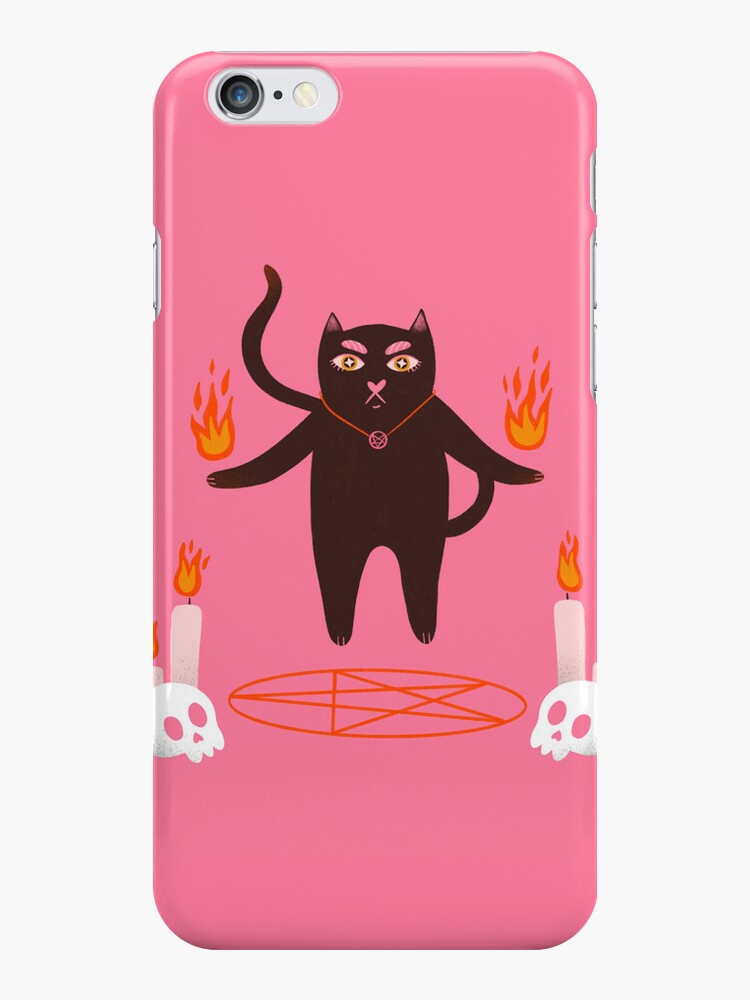 Thumbnail 1 von 4, iPhone-Hülle, Niedliche Halloween-Hexenillustration der schwarzen Katze designt und verkauft von WeirdyTales.