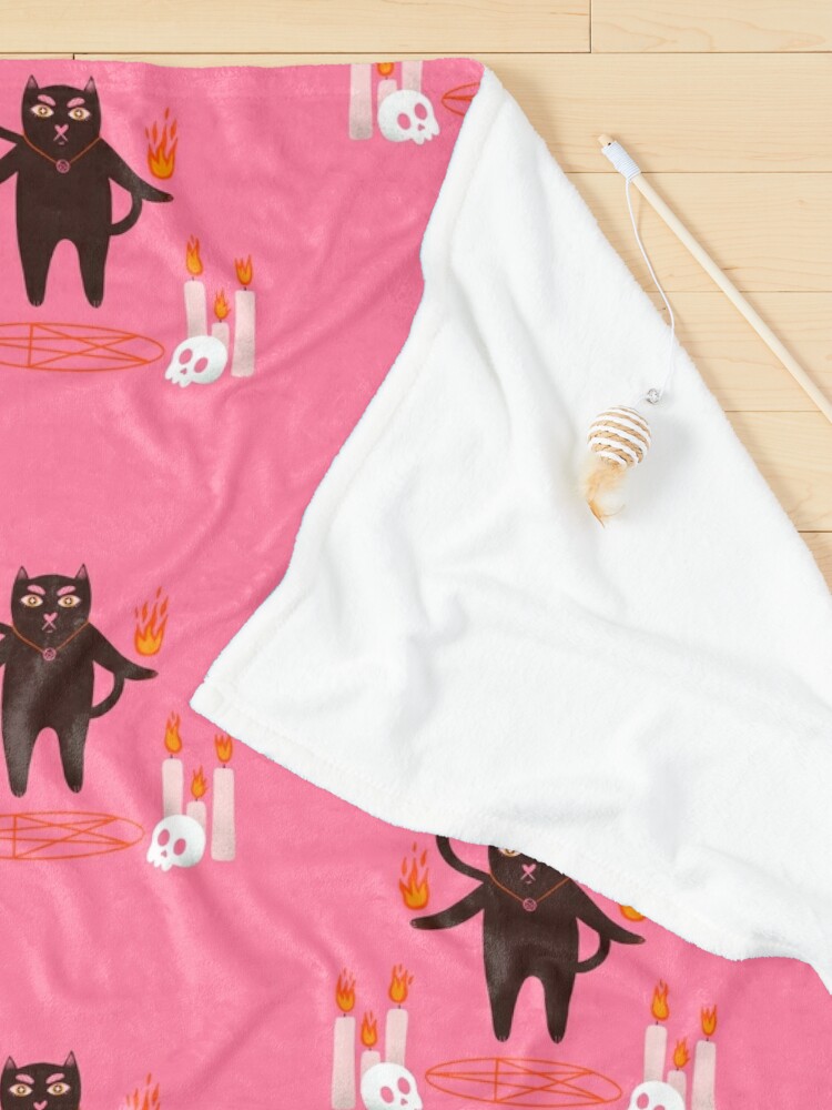 Pet Blanket, Cute halloween black cat witchcraft illustration designed and sold by WeirdyTales