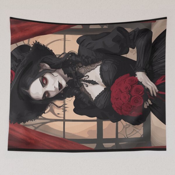 Item preview, Enchanting Gothic Vampire with Roses: A Darkly Romantic Image designed and sold by JakesRWild.