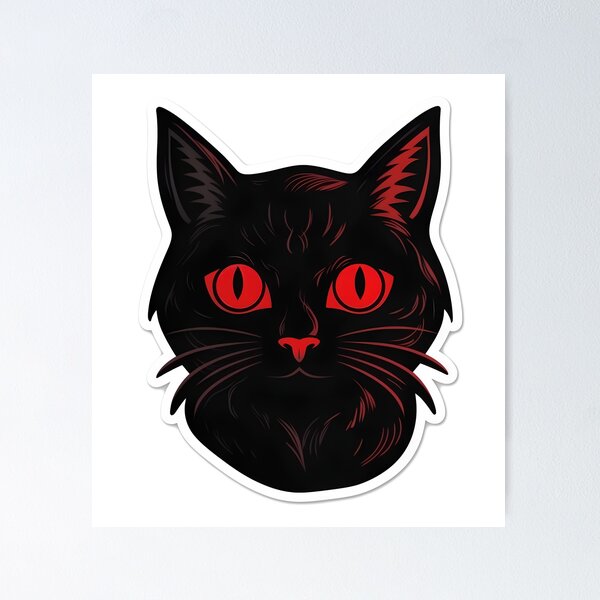 Item preview, Halloween del gato negro espeluznante designed and sold by RiverCreative.