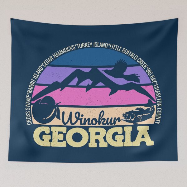 Item preview, Winokur Georgia Sunset Retro Vintage Local Pride Logo designed and sold by CRHPOD20.