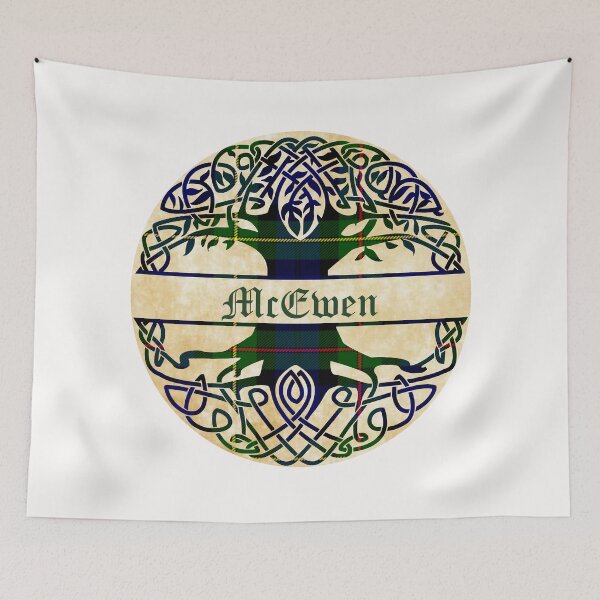 Item preview, McEwen Tree of Life Clan Scottish Surname tartan designed and sold by BagTown Clans.