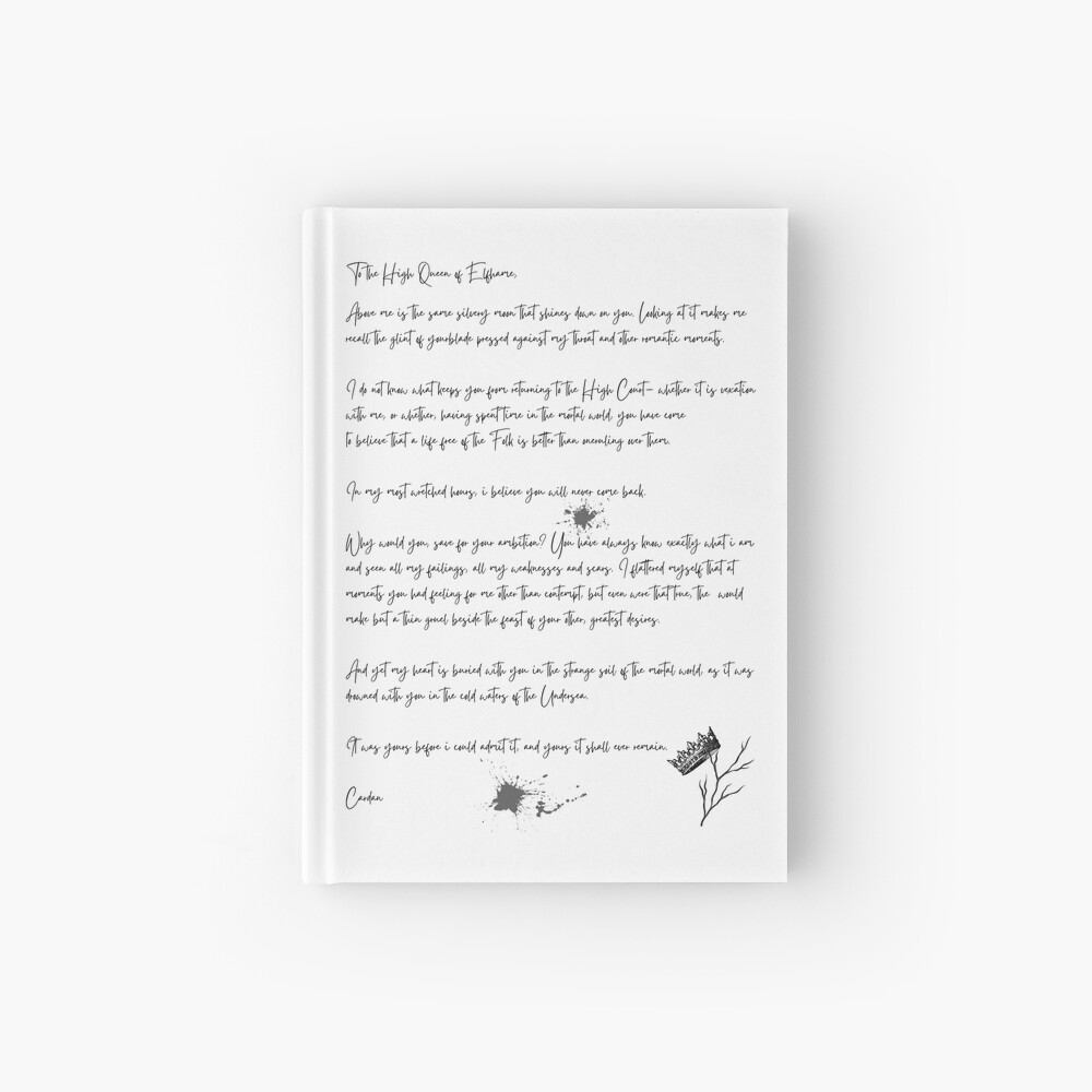 El Cruel Príncipe Cardan Cartas A Jude Duarte The Folk Of The Air Cuaderno