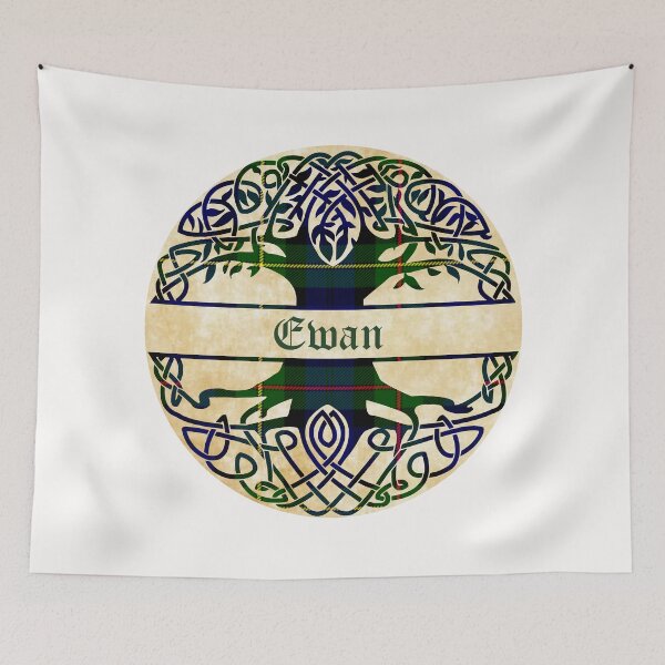 Item preview, Ewan Tree of Life Clan Scottish Surname tartan designed and sold by BagTown Clans.