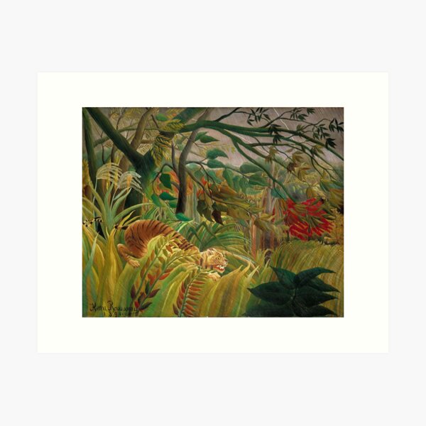 Item preview, Henri Rousseau - Tiger in a Tropical Storm designed and sold by Vintage Wall Art.