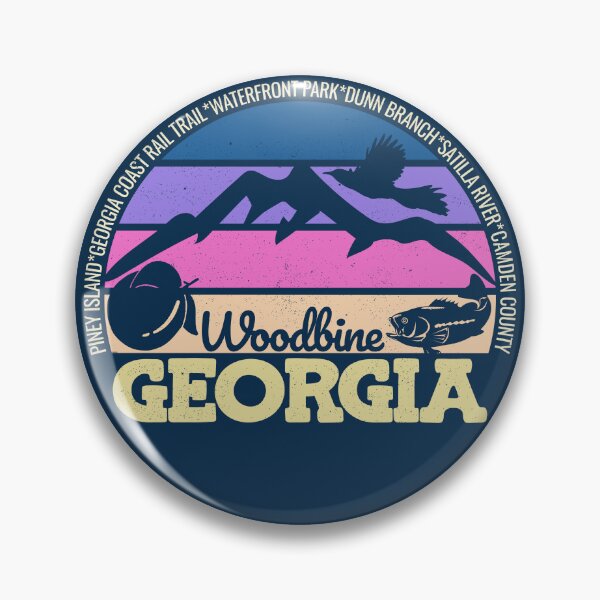 Item preview, Woodbine Georgia Sunset Retro Vintage Local Pride Logo designed and sold by CRHPOD20.