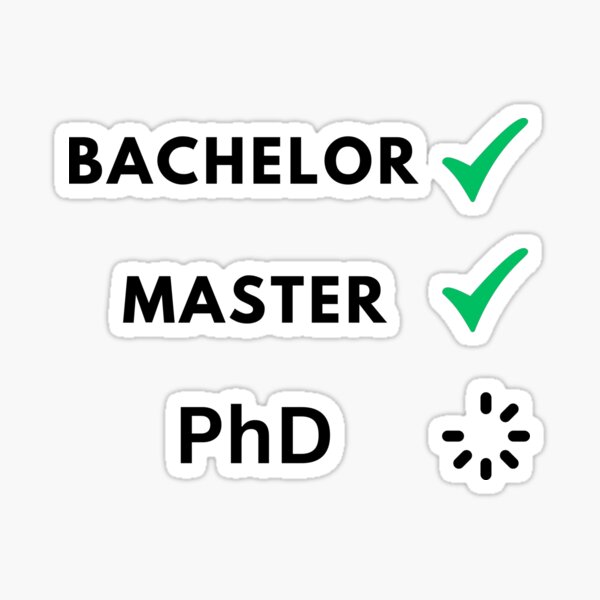 Item preview, Bachelor and master done, PhD loading designed and sold by NoetherSym.
