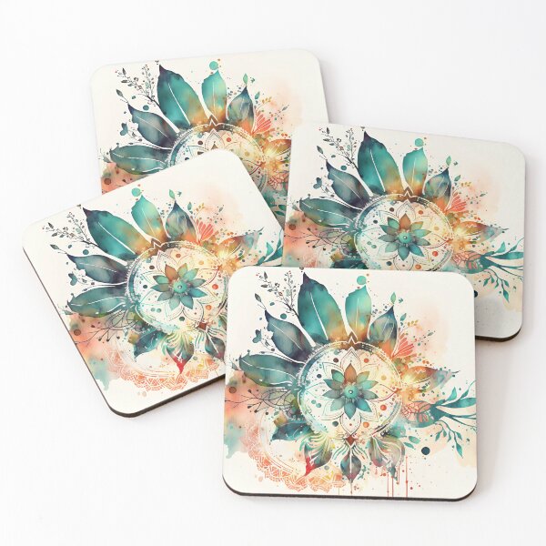 Item preview, Watercolor Boho Mandala Floral Graphic designed and sold by VeronicArt85.