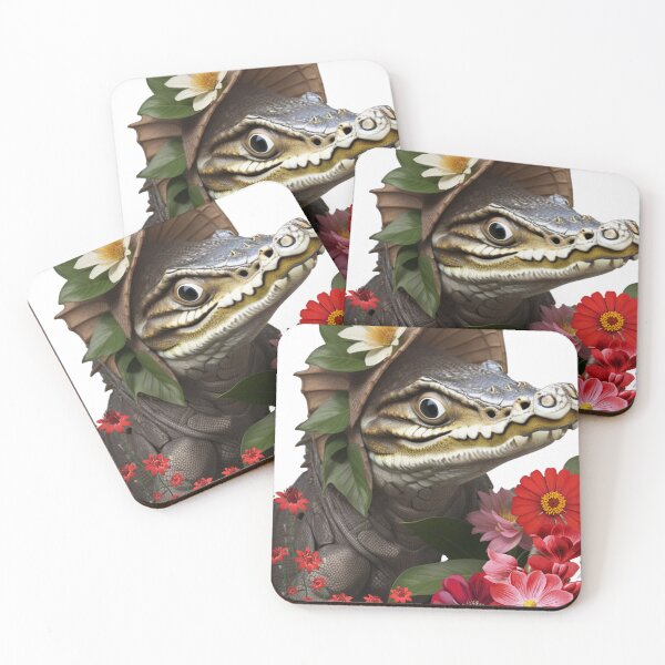 Item preview, MAJESTIC TENDER CROCODILE WITH FLOWERS designed and sold by Erikasinhag.